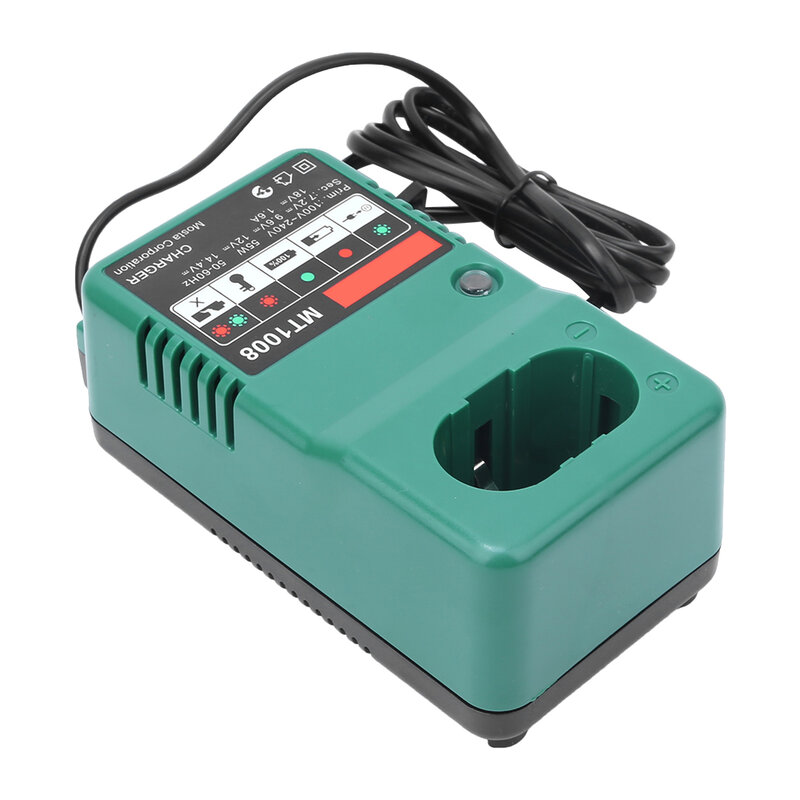 Carregador universal para bateria de furadeira elétrica mt1008, 7.2/9.6/12/14.4/18v, plugue eua, carregador universal 110-240v, plugue americano 110-240v