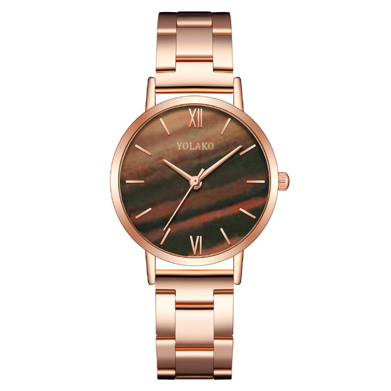 Marca de lujo dama reloj de cristal de las mujeres vestido de diamantes reloj de oro rosa de moda de cuarzo relojes mujer pulsera acero inoxidable
