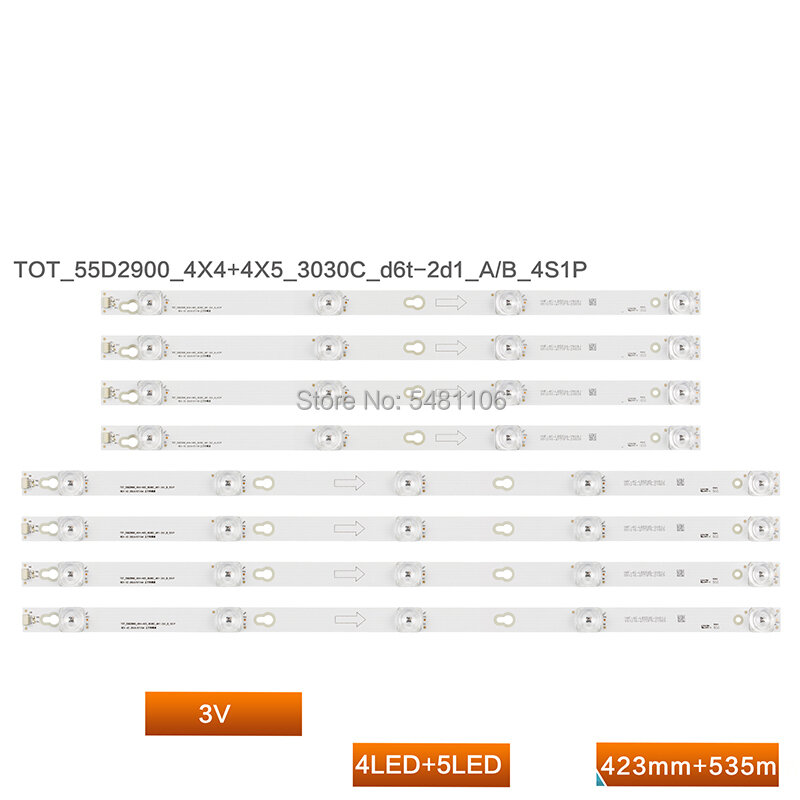 Светодиодный Подсветка полосы 55HR330M04B6 55HR330M04A6 для TCL 55 ''ТВ U55P6006 55UC6426 55S405 55S401 4C-LB5504-HR 4C-LB5505-YH