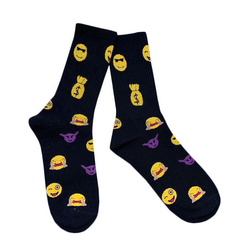 Funny Socks Cartoon EmoticonsPattern Socks Couple Street Fashion Men and Women Sock