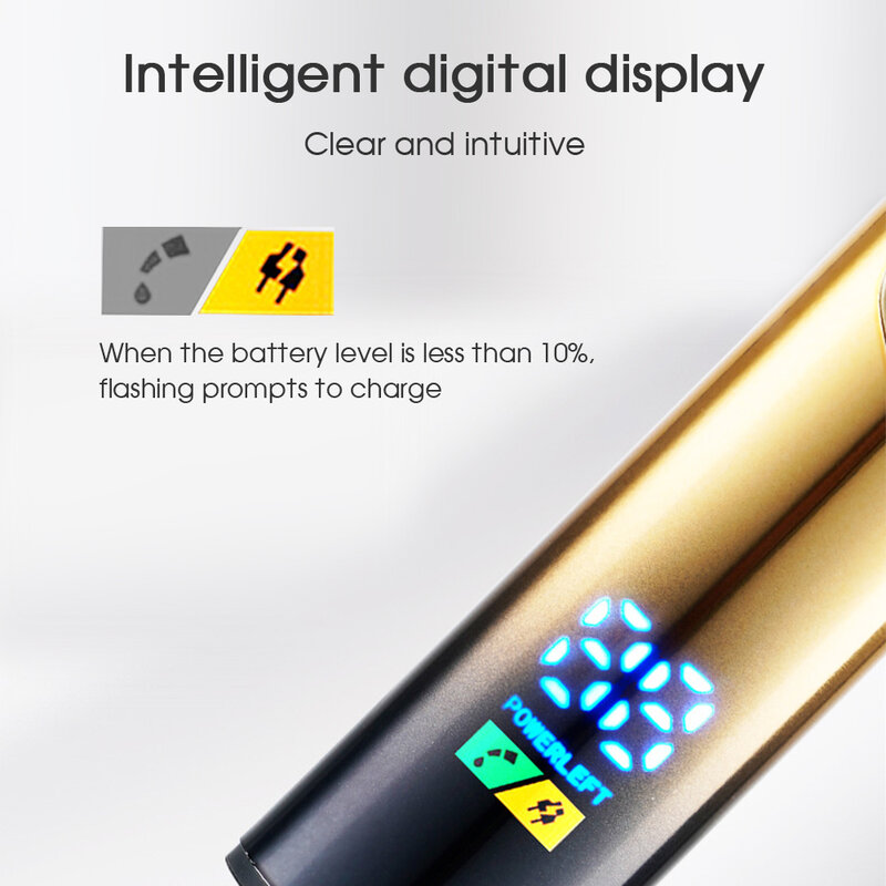 [Boi] LED 4 ألوان قابلة للشحن الكهربائية الشعر المتقلب للرجال آلة الحلاقة الحلاق المقص منتجات تصفيف الشعر المهنية