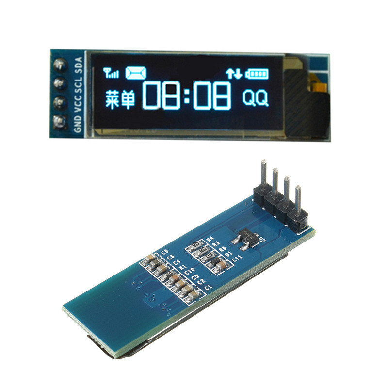 Module d'affichage pour Ardunio, écran LED, blanc et bleu, OLED, 128x 32, SSD 1306 12864, 0,91 pouces, IIC I2C, communication