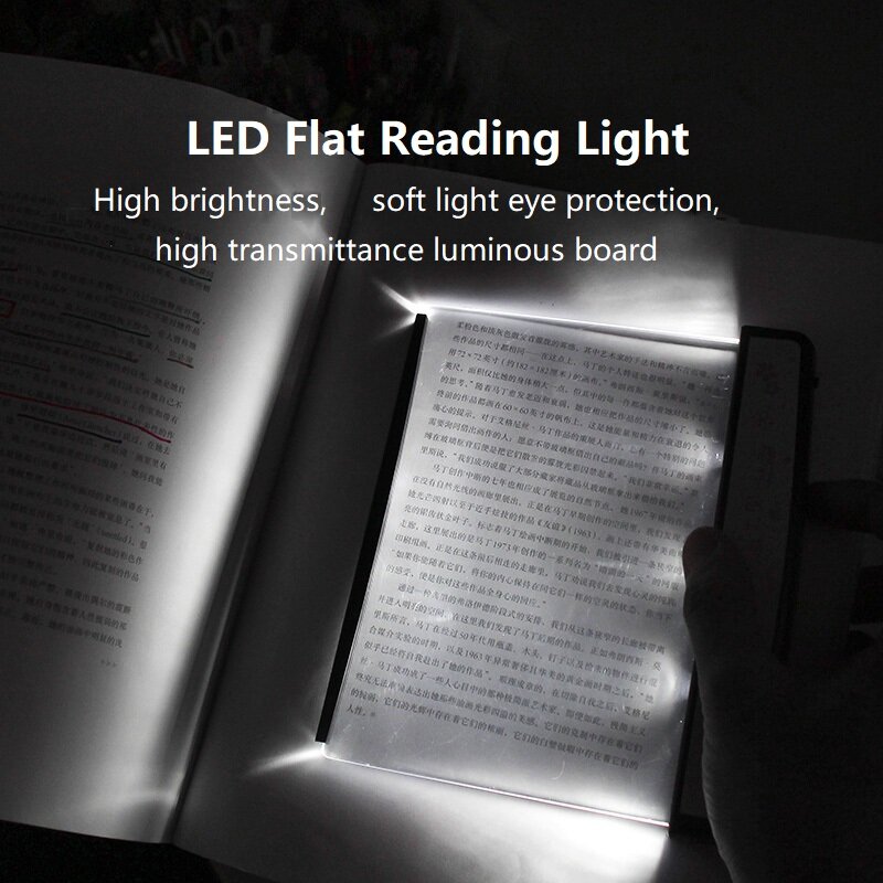 Libro lettura luce notturna creativo LED piatto piatto occhio portatile pannello da viaggio dormitorio lampada da scrivania a Led occhio per dormitorio per studenti