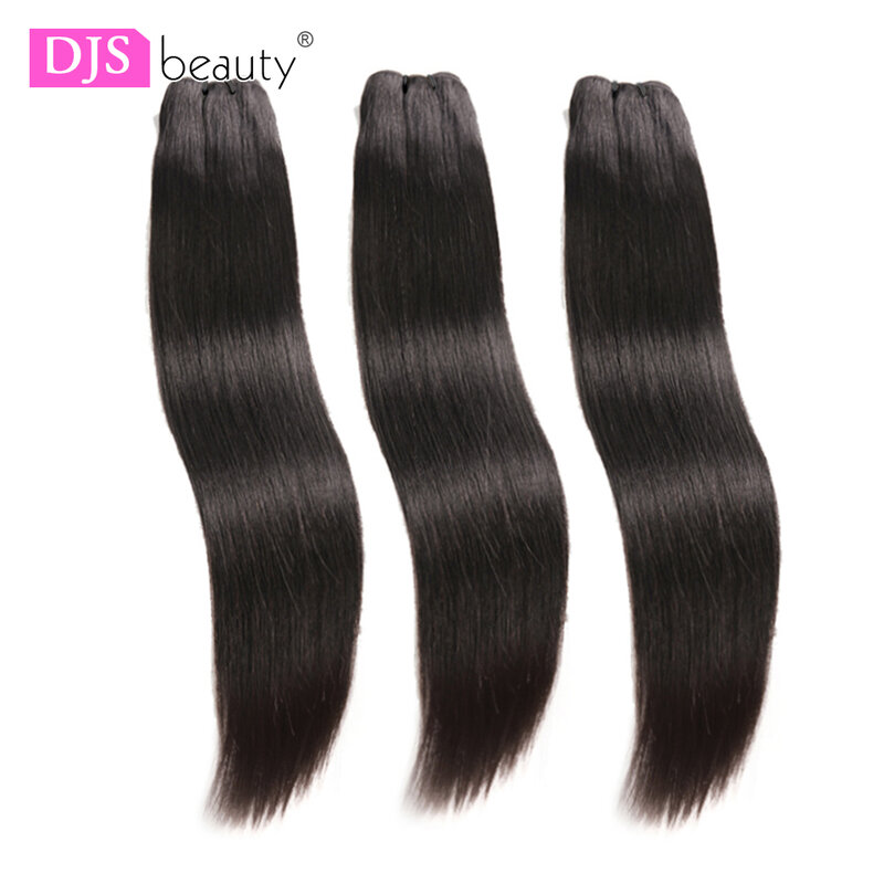 Djsbeauty-ペルーのバージンストレートヘアエクステンション,人間の髪の毛,生の髪,3個