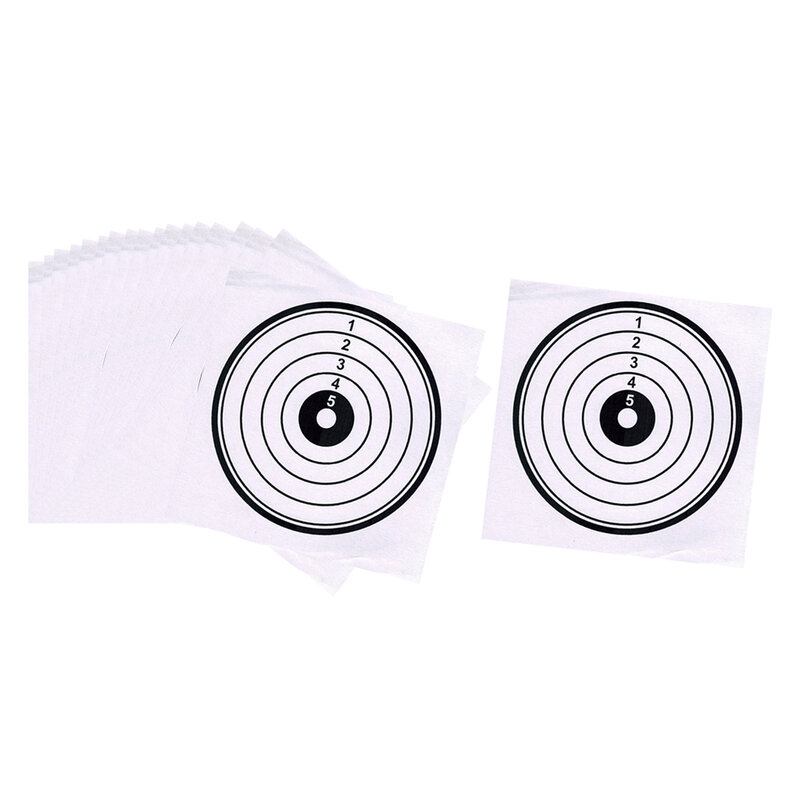 Set of 20 Paper Target Square Practice Paintball Training Sheet 14x14cm