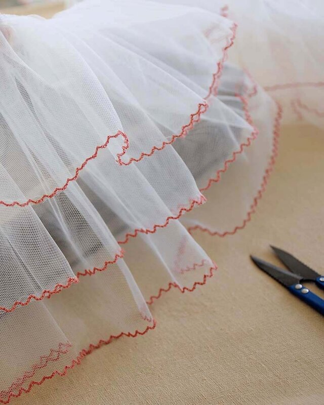 Tela de malla de encaje de alta calidad, tul de 18cm, cinta de encaje de costura, ribete de guipur blanco para vestidos de novia, dentelle PQ5, 1M