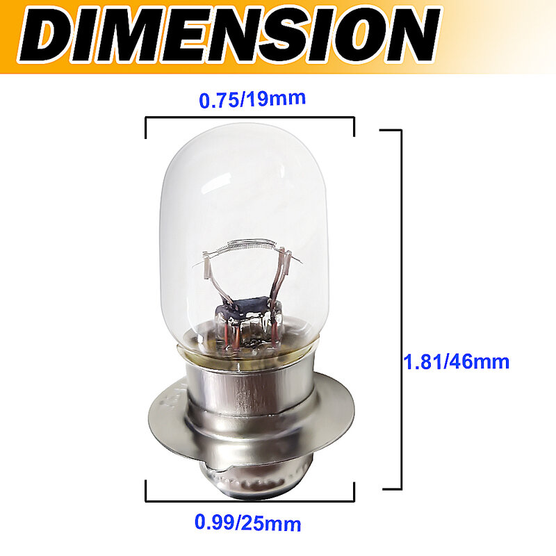 Eliteson T19 Halogen Headlights For Motorcycle Bulbs P15D-25-1 12V 35/35W Motor Head Lamps Double Filaments
