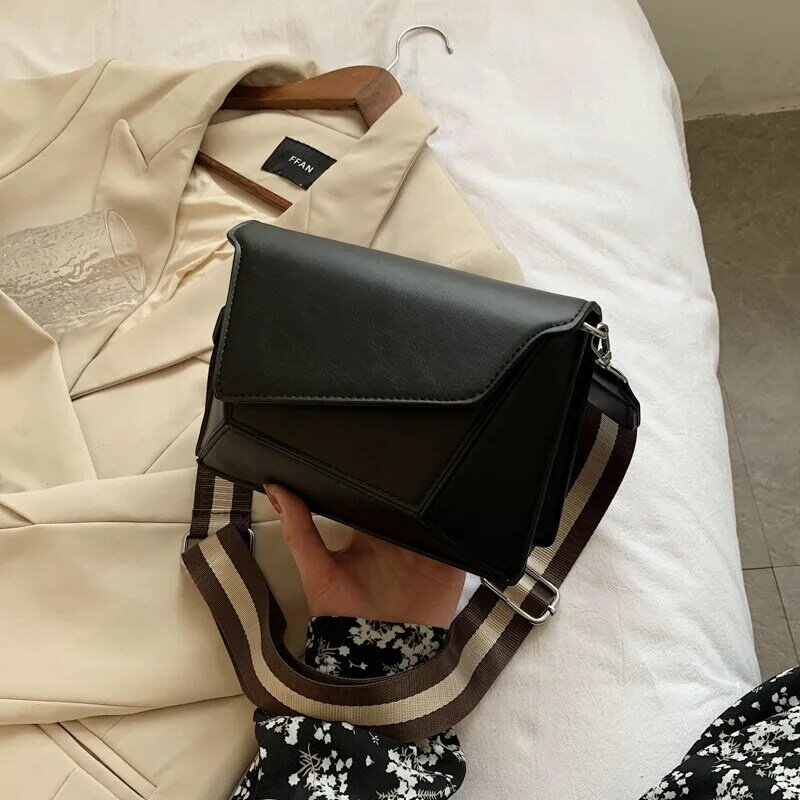 New Fashion Irregular Shoulder Bags Female  Solid PU Leather Crossbody Bags Delicate Elegent Individuality Small Squre Bag Sac