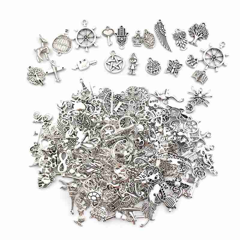 DIY Silver Pendant Bulk Wholesale Mixed Tibetan Silver Pendant Jewelry Findings Beads Charm Making Pendants G7Y7