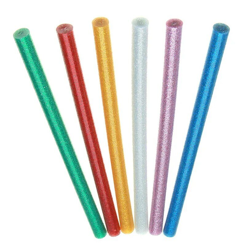 Hot Melt กาว Sticks 10ชิ้น/เซ็ต11มม.X 200มม.ที่มีสีสัน Glitter กาว Hot Melt Stick สี DIY หัตถกรรมซ่อมชุดกาว Sticks