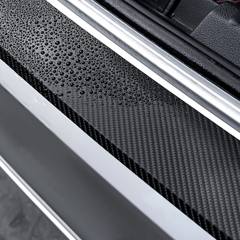 Защитная пластина из углеродного волокна для багажника автомобиля, Защитная Наклейка на задний бампер для Kia Sportage 3 4 QL Rio K2 Optima Sorento Picanto Ceed