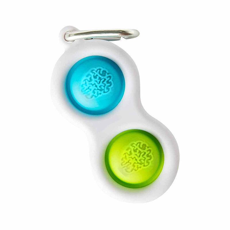Fidget ของเล่น Dimple ป้องกันความเครียดสมองการศึกษา Finger Push Press Relief Soft ซิลิโคนพวงกุญแจผู้ใหญ่เด็กของขวัญ