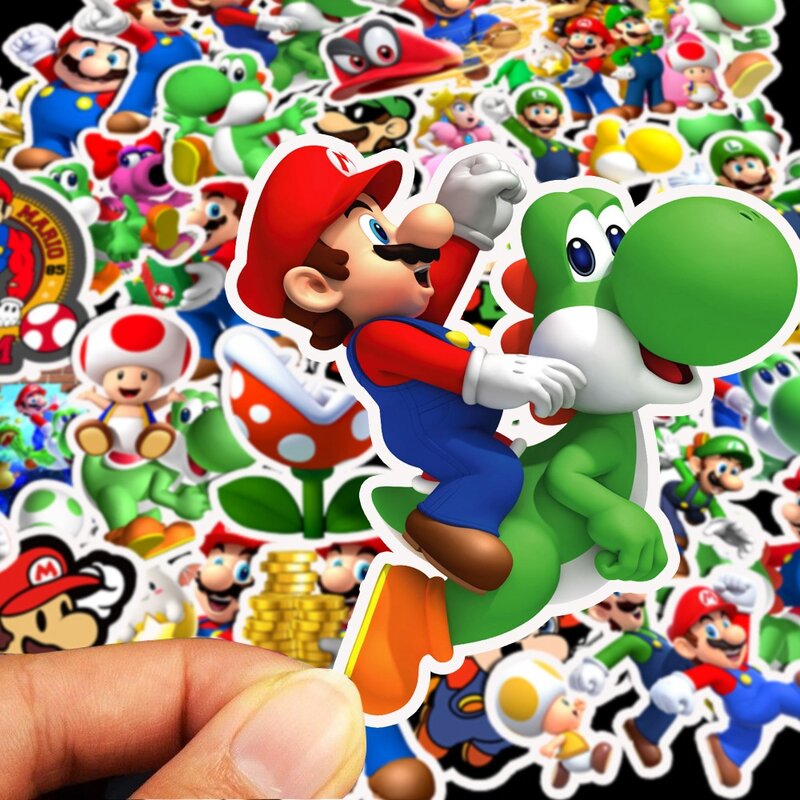 10/30/50/100PCS อะนิเมะเกม Super Mario การ์ตูนสติกเกอร์สเก็ตบอร์ดกระเป๋าแล็ปท็อปรูปลอก Graffiti สติกเกอร์เด็กขอ...