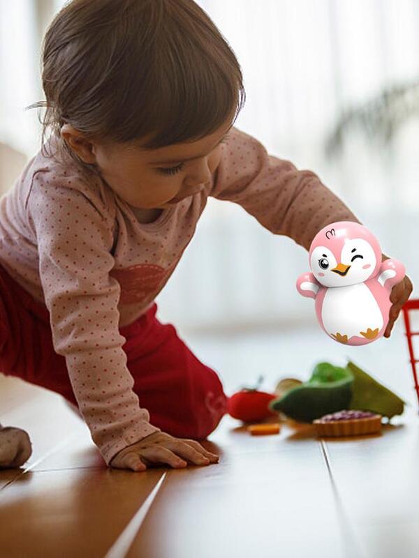 بهلوان ألعاب الأطفال 6 إلى 12 شهرا لعبة التنموية وقت البطن المتذبذب اللعب البطريق بهلوان المتذبذب لعب للأطفال الرضع صبي فتاة هدية