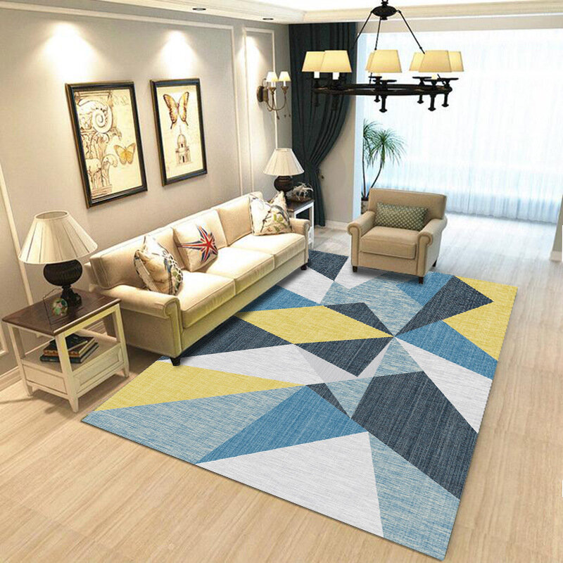 Nadruk geometryczny dywan dywan do salonu zmywalny sypialnia duży obszar dywaniki nowoczesny nadruk dywan na podłogę do salonu Mat Home