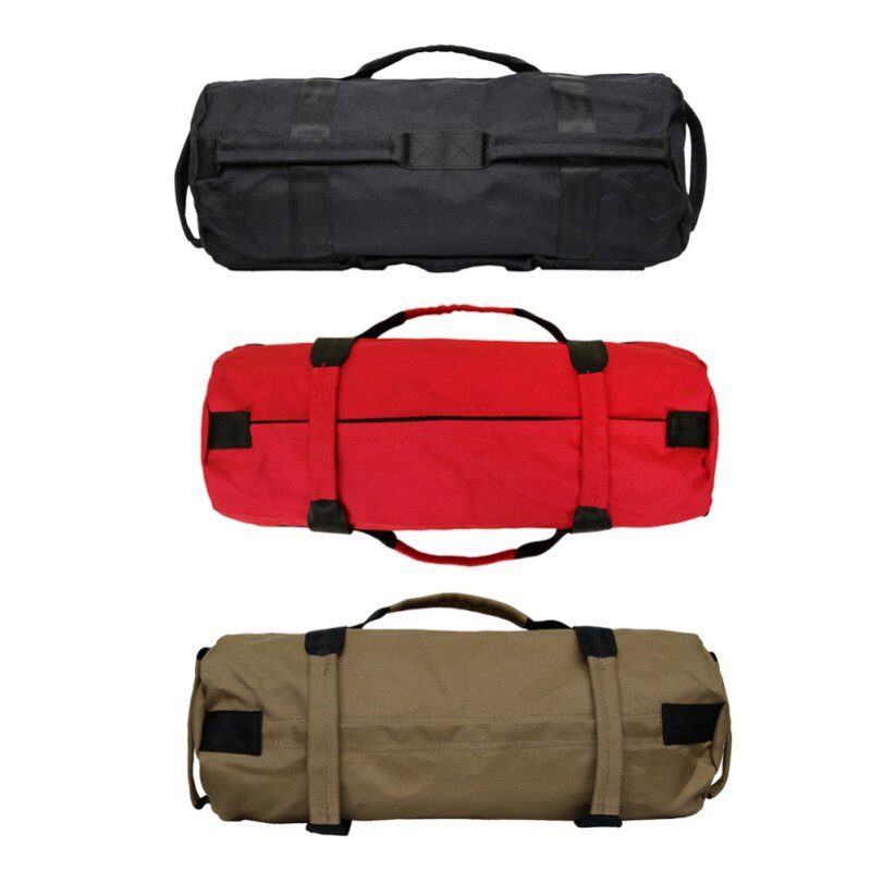 ฟิตเนสน้ำหนัก Sandbags การฝึกอบรมการออกกำลังกายโยคะ Heavy Duty Workout GYM 40lbs Sandbag ปรับได้ 4 FILLER ถุงทราย