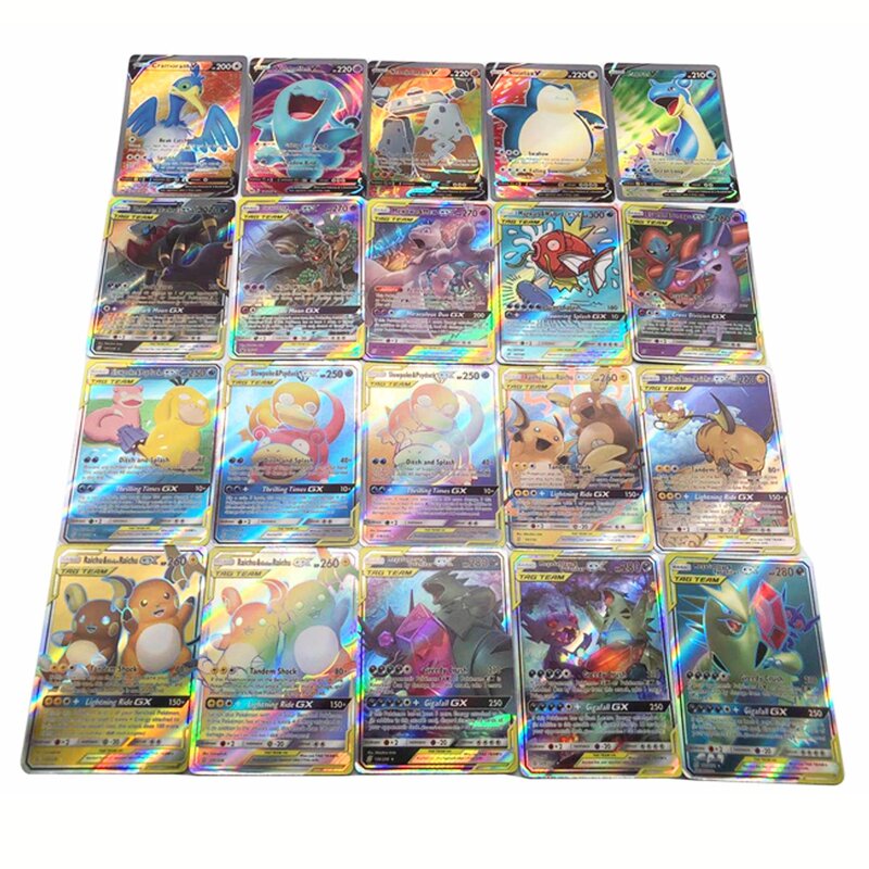 Cartas brillantes de Pokémon, juego de cartas coleccionables en inglés de 64 piezas, Sword & Shield Vmax