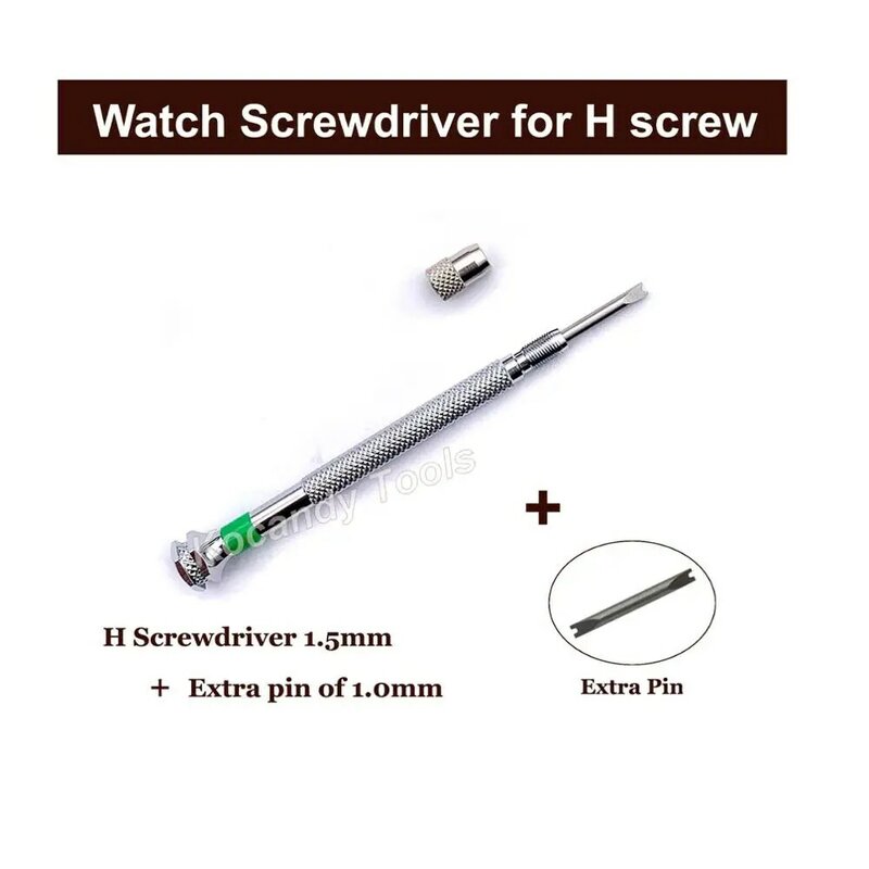 Watch Screwdriver and Extra Pin for H screw and for Hublot Watch Bezel Band Strap Repair Tool- Two Sizes