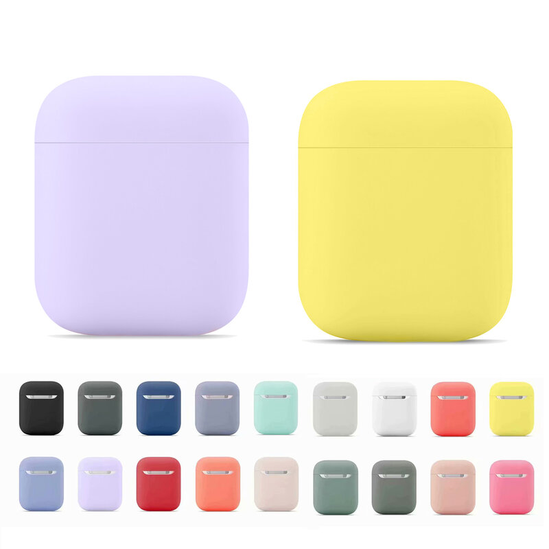 Soft Silicone Cases For Airpods 2/1 Apple Protective Bluetooth Earphone Cover For Apple Airpod Air Pods Charging Box Bags case