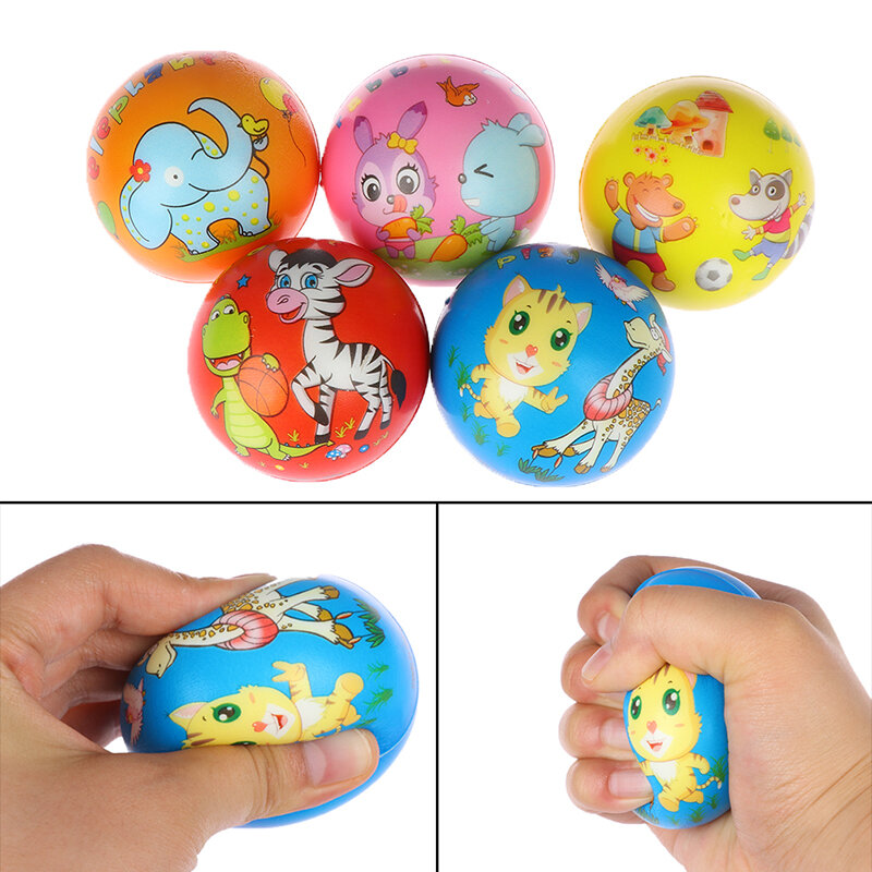 Vent Ball Animals Squeeze Foam Ball Hand Relief Bola Karet Interaktif Untuk Anak-anak Stres Relief Mainan