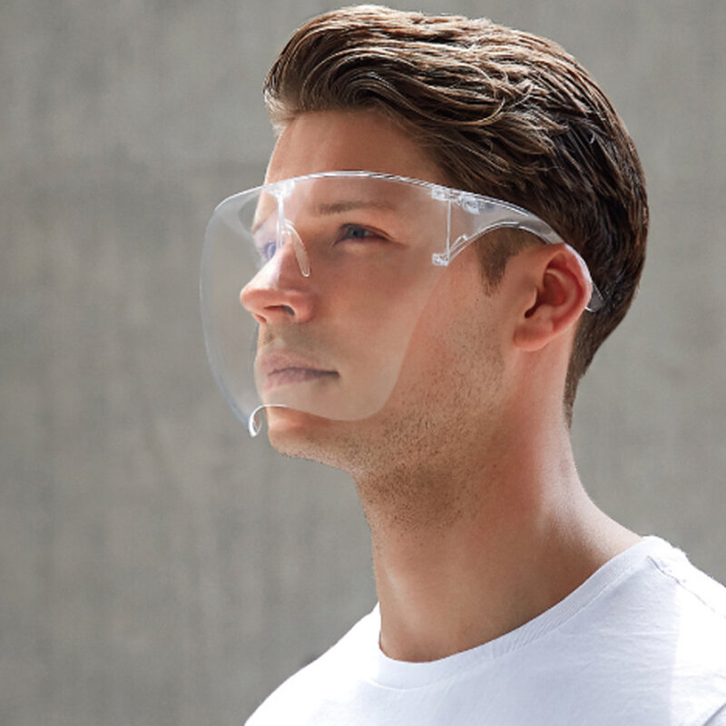 Casque universel de bouclier facial respirant Transparent Anti-buée Anti-choc résistant aux rayures élégant Durable protéger casque de masque de sécurité