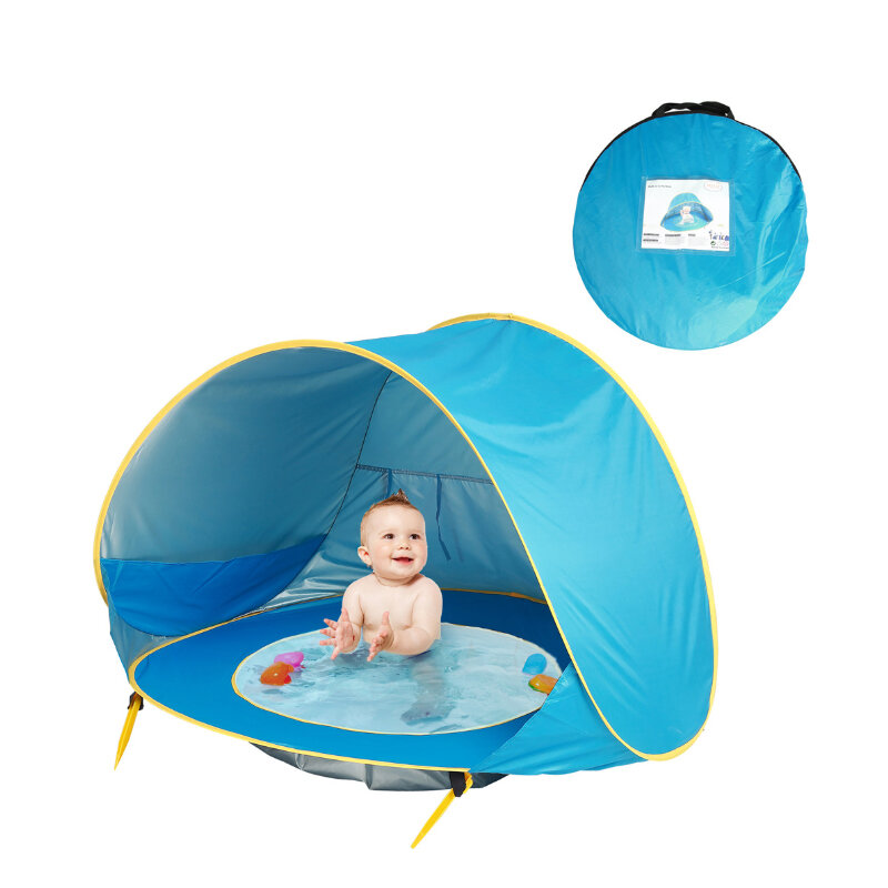 UV-protecting Sunshelter with Pool Kid Outdoor Camping Sunshade Beach Baby Beach Tent Children Waterproof Pop Up sun Awning Tent