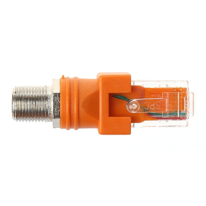 F Female To RJ45 Male Coaxial Barrel Coupler Adapter RJ45 To RF Connector Converter U1JA