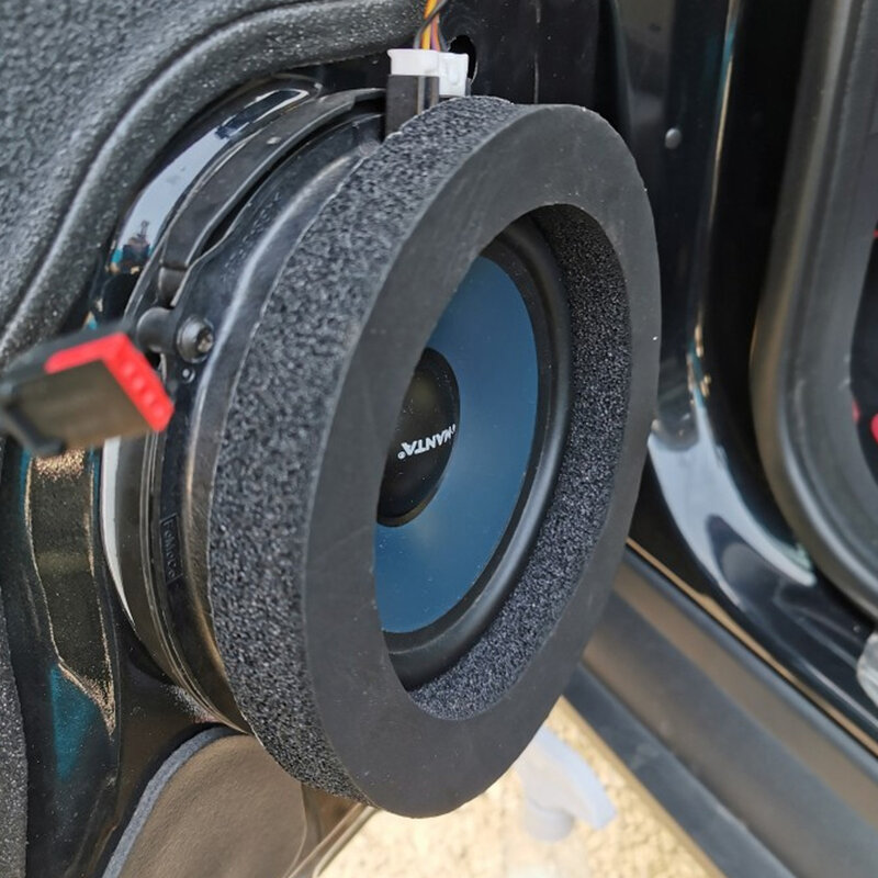 4pcs Universal Car Speaker Ring Sound Insulation Accessories Auto Audio Enhancer System Soundproof Bass Door Trim Self Adhesive