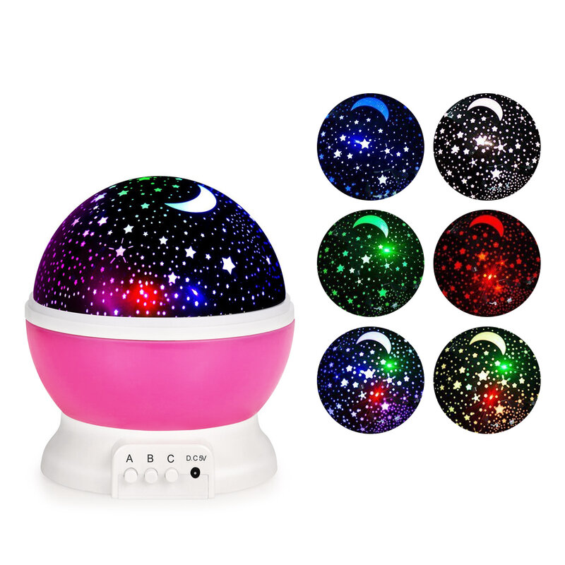 2019 Original Stars Starry Sky LED Night Light Projector Luminaria Moon Novelty Table Night Lamp Battery USB Night Light