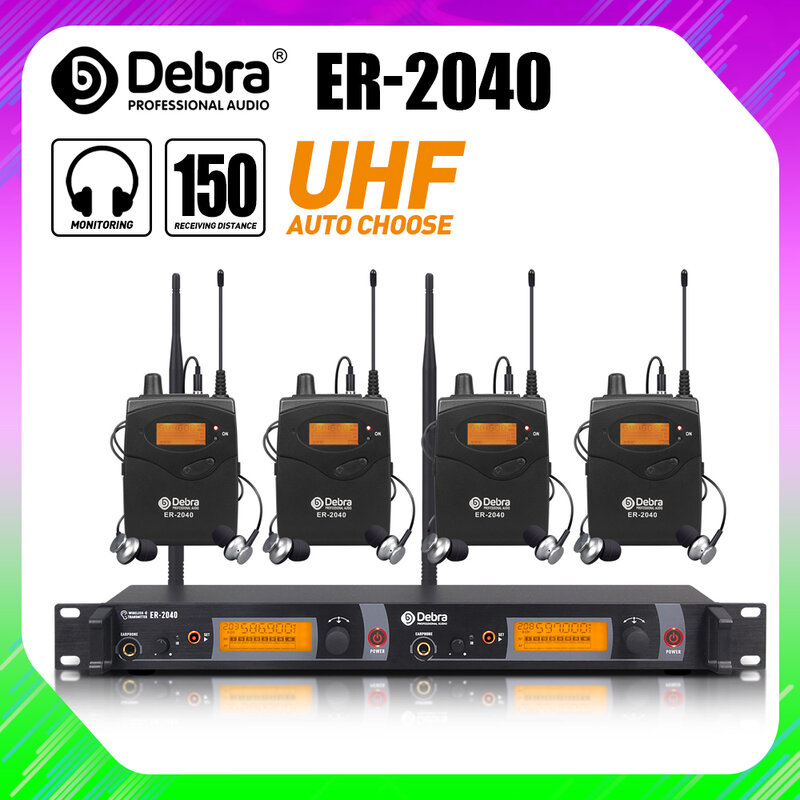 Nieuwe upgrade beste geluidskwaliteit! ER-2040 Professionele UHF In Ear Monitor Systeem voor Stage performance zanger