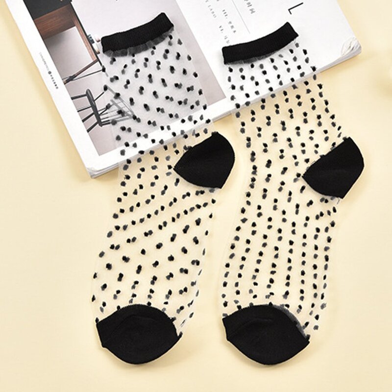Fashions Super Thin Crystal Silk Middle Socks Socks Breathable Fashion Casual Comfortable Middle Socks 2018 waresale