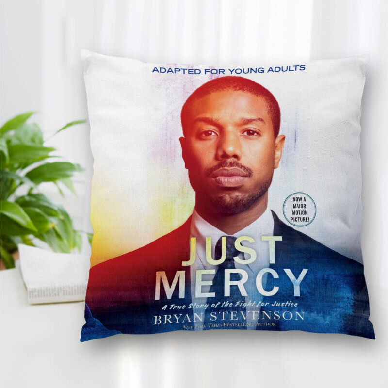 Funda de almohada personalizada de película Just Mercy, con cremallera, para dormitorio, hogar y oficina
