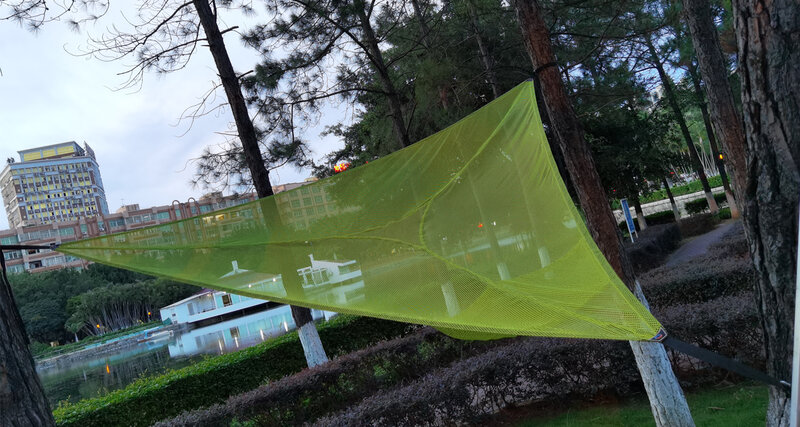 Multi-pessoa hammock-patenteado 3 ponto design portátil hammock triângulo esteira aérea conveniente acampamento sono dropshipping