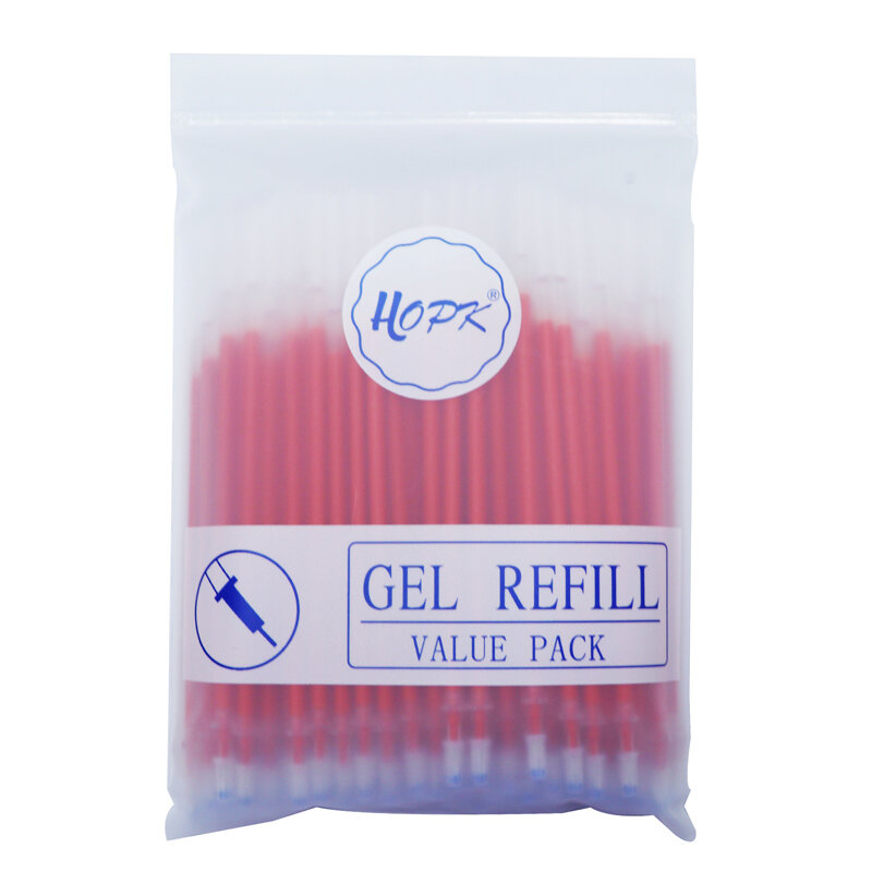 100pcs/set 0.7mm Gel Pen Refill Office Signature Rods Red Blue Black Ink Office School Stationery Supplies Handles Bullet tip