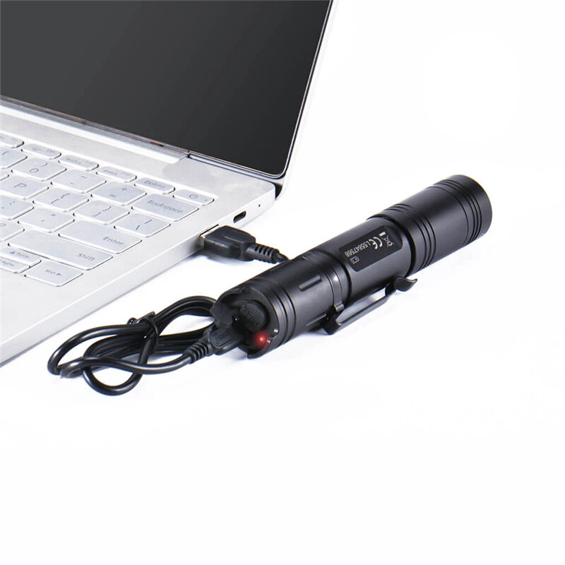 Wuben L50 1200 lúmenes P9 linterna LED recargable por USB 5 modos IP68 linterna impermeable lámpara de emergencia