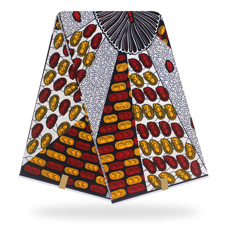 Afrikanischen wachs druckt gewebe kleider wahre weiche 100% baumwolle 6 yards/stücke garantieren echt wachs für patchwork nähen kleider stoff