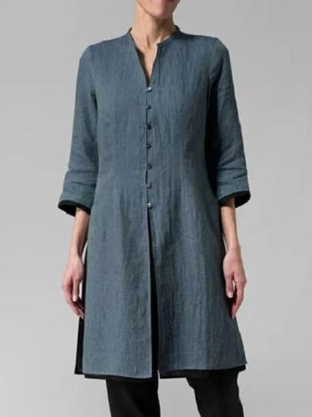 Chemise en coton et lin pour femme, Style décontracté, ample, tendance, été, 2022