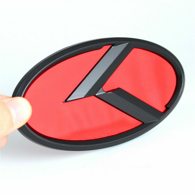 Preto vermelho 6.5 "165mm k logotipo grade dianteira do carro/traseiro emblema emblema decalque para kia koreano coreano sportage sorento