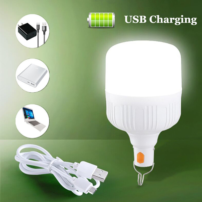 300W USB Isi Ulang Ponsel LED Lampu Bohlam Lampu Darurat Portabel Menghubungkan Berkemah Lampu Dekorasi Rumah Lampu Malam Diskon Besar