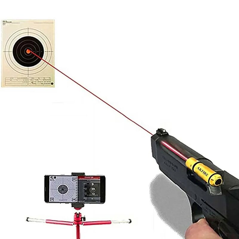 Visée Laser 9mm 9mm 380 .40 .45 Cal Snap Caps Laser à points rouges pour entraînement au feu sec, viseur de chasse