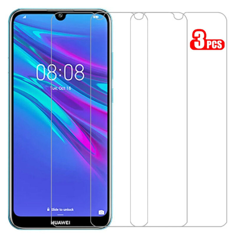 Protector de pantalla de seguridad para Huawei Y6 2019 Y62019, vidrio templado para teléfono huawei y6 2019 y62019, 9 H, 3 uds.