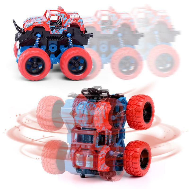 Kuulee, Mini camión de inercia con tracción trasera, juguete de fricción con tracción trasera, camión de cuatro ruedas para niños
