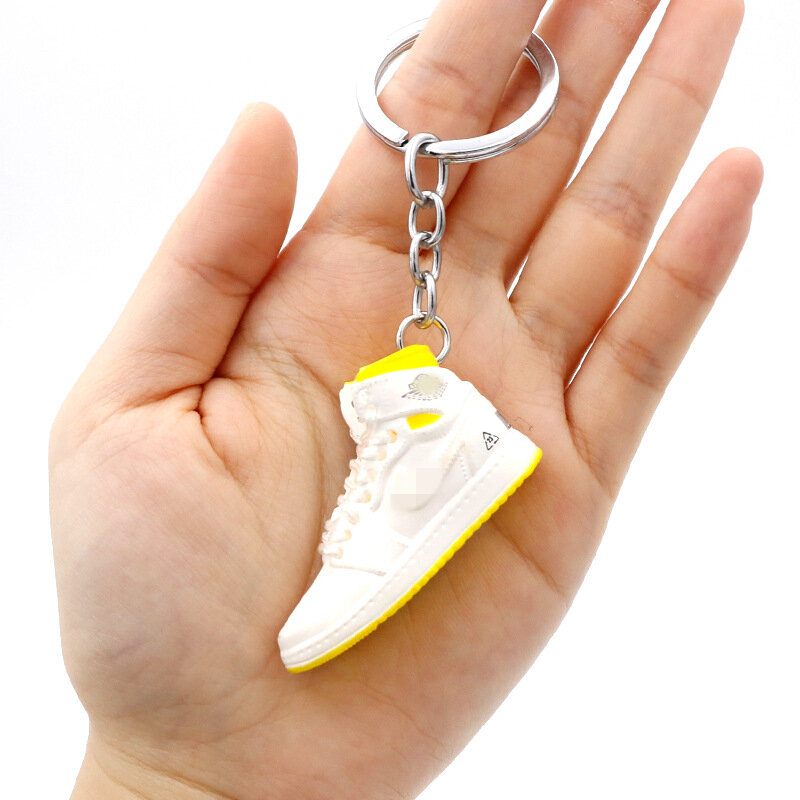 3D Mini AIR Marke Sneaker Keychain AJ Modell Schuhe Schlüsselbund Junge Männer Rucksack Anhänger Auto Schlüssel Zubehör Heißer Verkauf Schmuck geschenk Neue