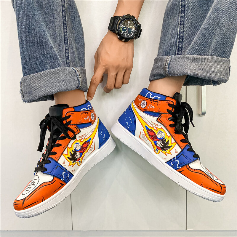 Anime Sneakers Casual Lederen Rubber Lace Up Hoge Top Flats Souryu Asuka Langle Cosplay Schoenen Zapatillas Hombre Mand Homme
