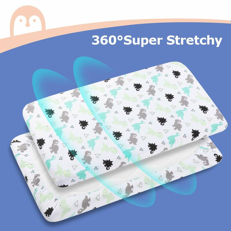 Baby Sheets 100% Breathable Sheet Or Bassinet Pads/Mattress For Boys Girls Grey Stars Animals Ultra Soft 82*41cm Bed Sheets