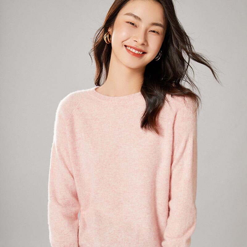 100% blusas de lã pura feminino inverno oneck pulôveres quentes macios feminino manga cheia de lã jumpers frete grátis