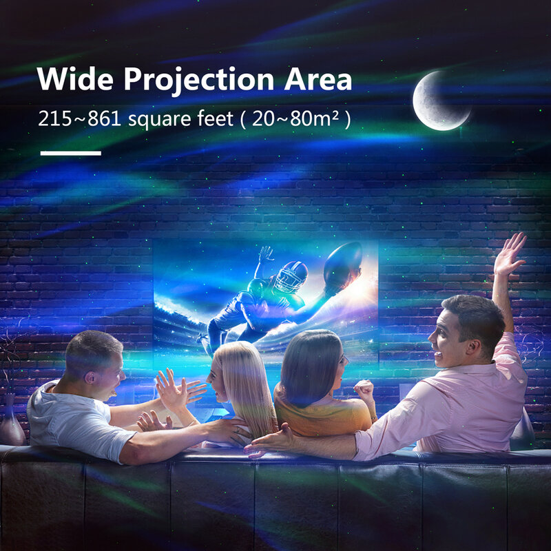 Аврора Звездные огни лазерное Галактическое звездное небо океанская волна проектор ночник красочная Туманность луна лампа Bluetooth-совместимая музыка