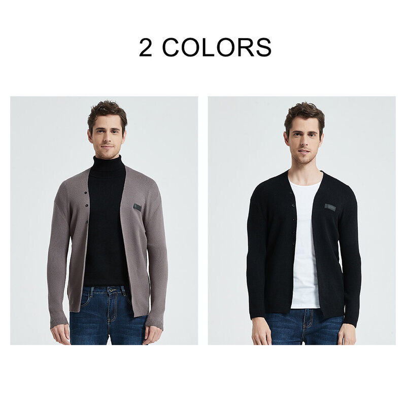 COODRONY marka moda dzianina casualowa miękki ciepły kardigan mężczyźni odzież 2020 jesień zima nowości sweter płaszcz kieszenie B11