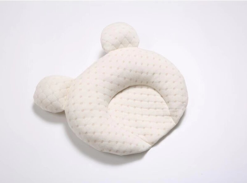 Almohada protectora de algodón y látex para recién nacidos, almohada moldeadora de cabeza transpirable para bebés de 0 a 12 meses, novedad de 2021