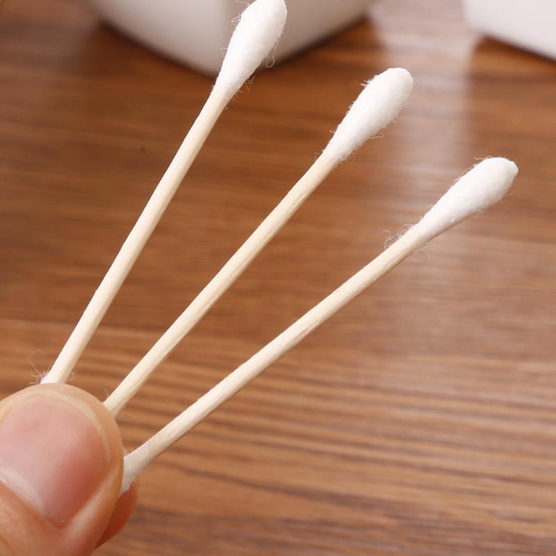 100PCS Cotton Swab Wood Stick Double Head Cotton Stick Makeup Swab For Beauty Makeup Nose Ears Cleaning Tools freeshipping